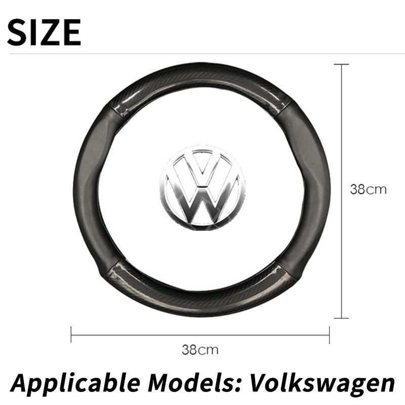 Volkswagen cover Stir Mobil Bahan Kulit Serat Karbon Untuk Polo Golf Scirocco Beetle Passat B5 B6 B7 CC B8 T5 mk3 mk6 mk7