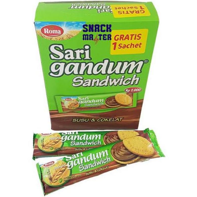 

Roma Sari Gandum Sandwich Susu Coklat - 1 Box