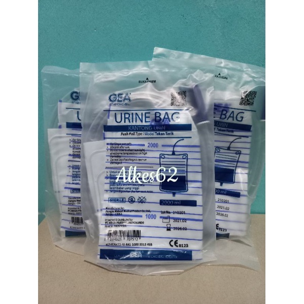 Gea kantong urin 2000 ml / urine bag 2000 ml  / kantong urin steril 2000 ml