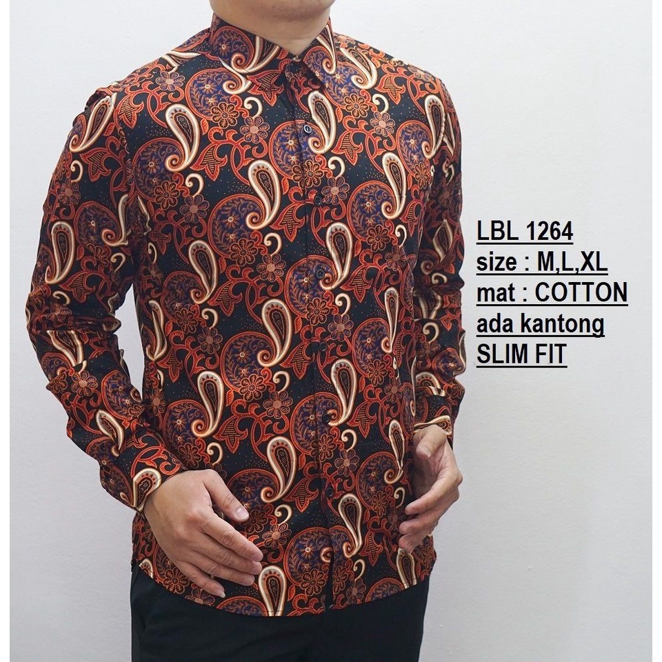 CDL174 KEMEJA BATIK PRIA SLIM FIT MEWAH UNIK BAJU BATIK PRIA BEST SELLER