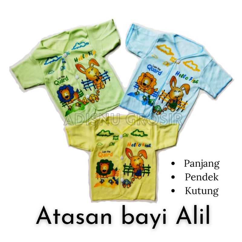 Baju Bayi Newborn Atasan Baby AL IL 0 sd 3 Bulan Pendek Panjang Kutung