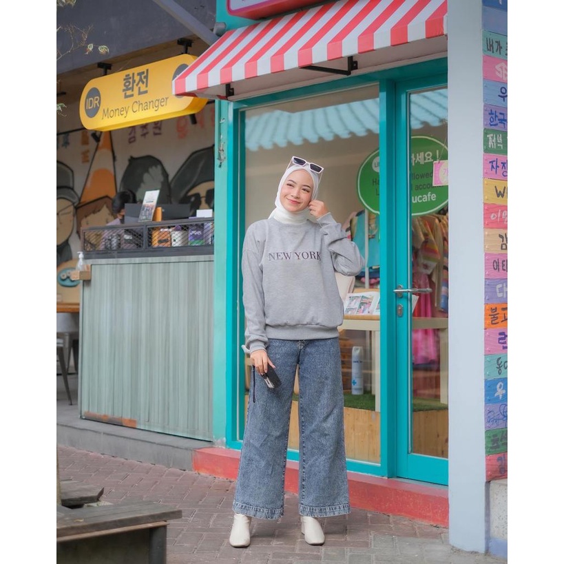 CREWNECK SWEATER WANITA / NCT NEW YORK SWEATER / SWEATER POLOS