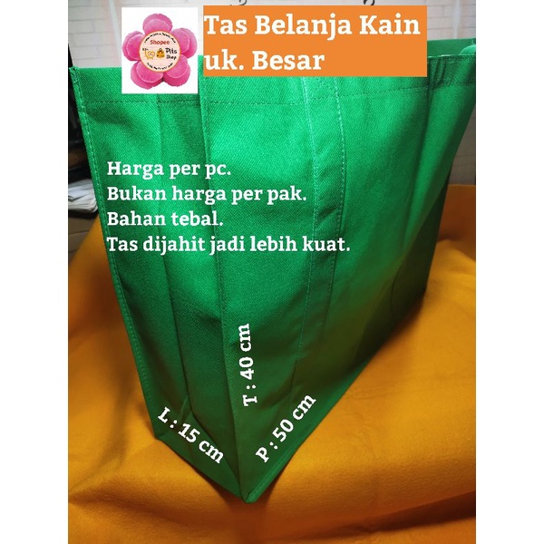 

Tas Kantong Kain Belanja Tebal Besar Souvenir Shopping Bag Hijau