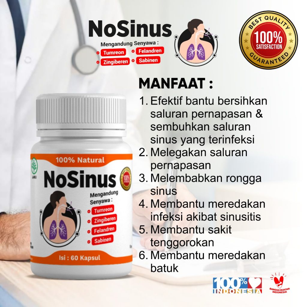 NOSINUS Herbal Melegakan Saluran Pernafasan Akibat Sinusitis