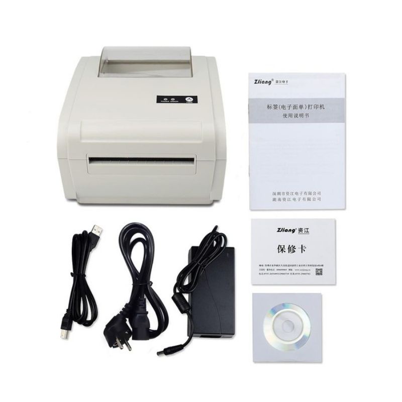 PRINTER BARCODE THERMAL / LABEL PRINTER ZJIANG ZJ-9210 USB 110MM / A6 ALAMAT PENGIRIMAN