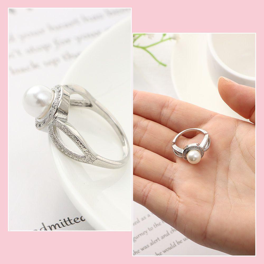 Lily Pearl Ring Engagement Wanita Fashion Aksesoris Populer