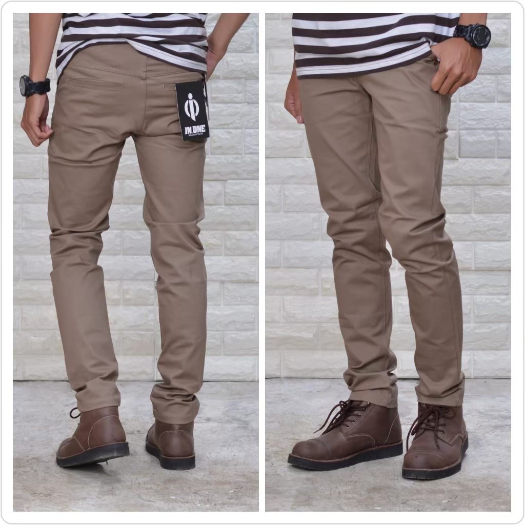 CHINO IN ONE ORIGINAL Celana Chino Panjang Pria Celana Chino warna Millo Seri Art INCP604