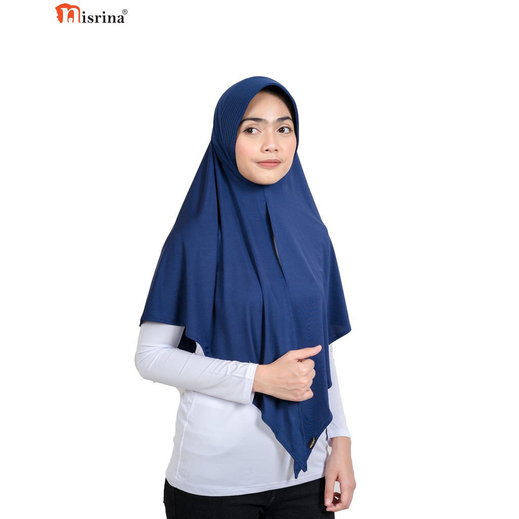 Nisrina Fashion Muslim Bergo Instan Polos Belah Tengah Paras M Lestari-1