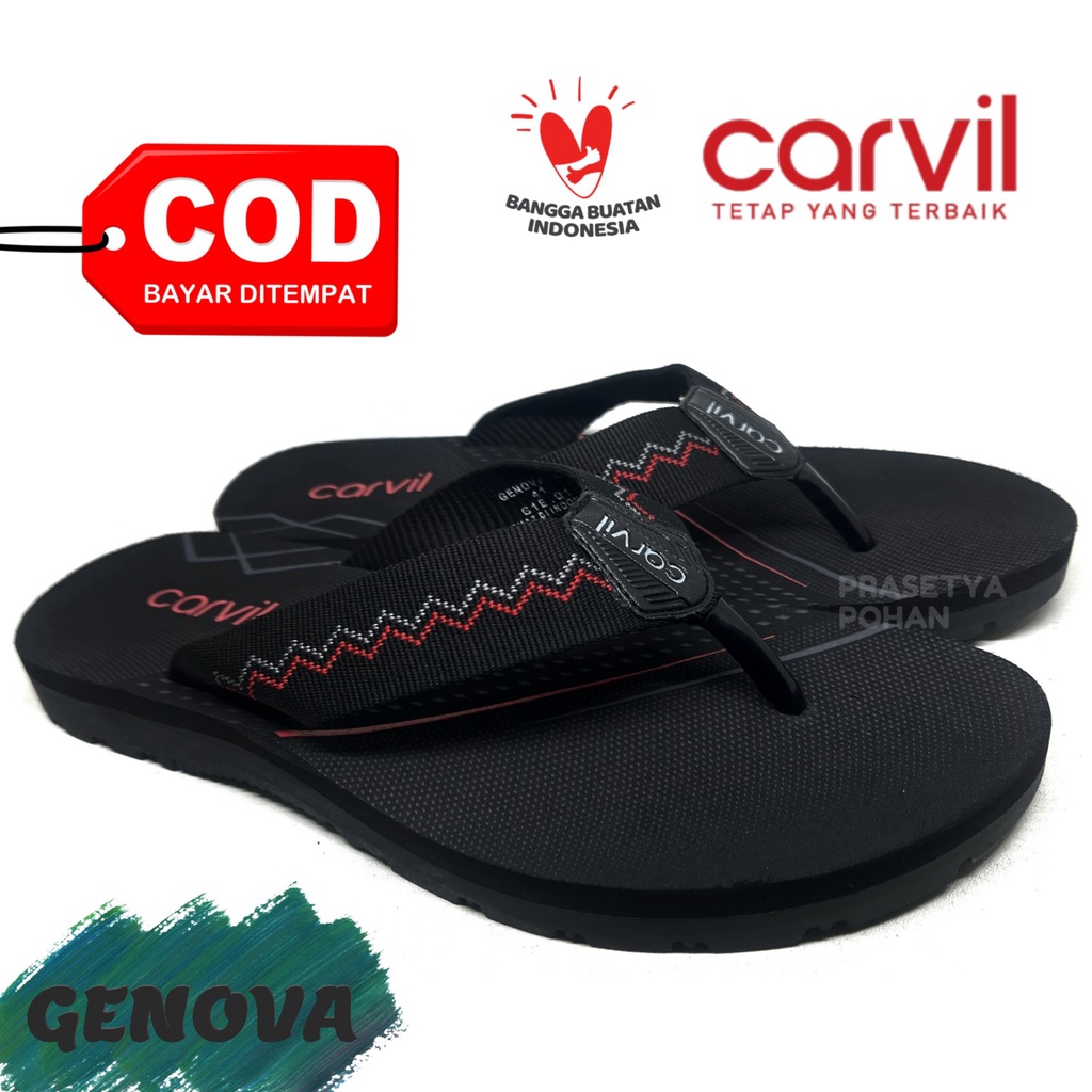 Sandal Pria Carvil Ukuran Besar 44 Original Anti Air - Sendal JUMBO