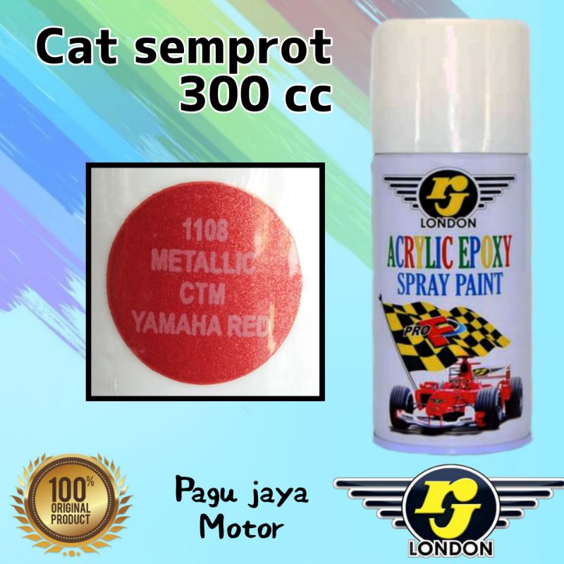 300ml pilok pilox  metalik metalic CTM yamaha red MERAH  rj london CAT SEMPROT SPRAY PAINT