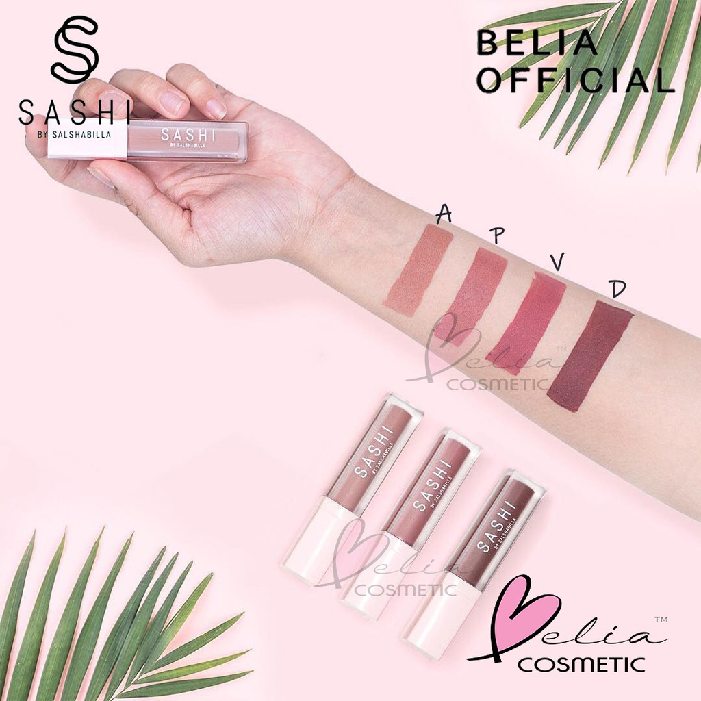 ❤ BELIA ❤ SASHI by Salshabilla Adriani Lip Matte 4.5g ( lip cream sashi halal ) Formulated in Korea