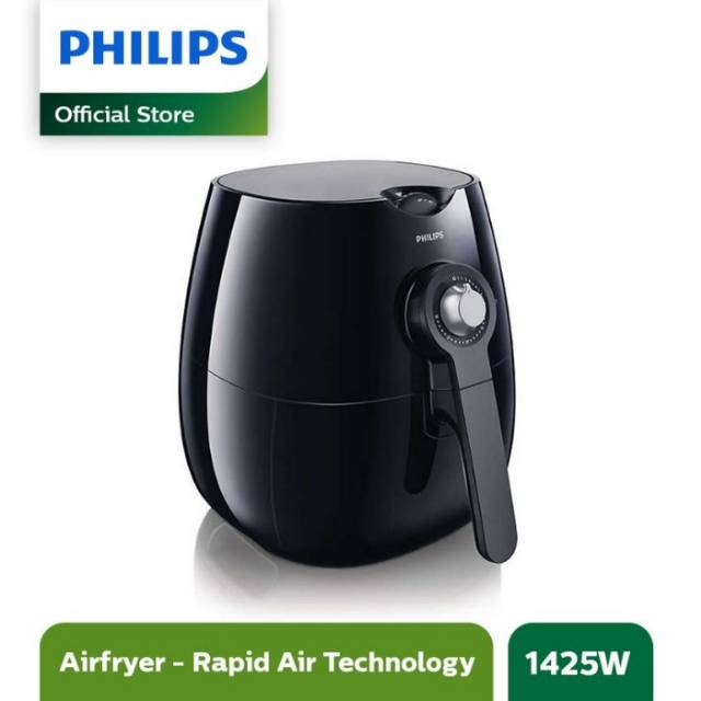 Philips HD9220 Air Fryer - Penggorengan Udara Hitam