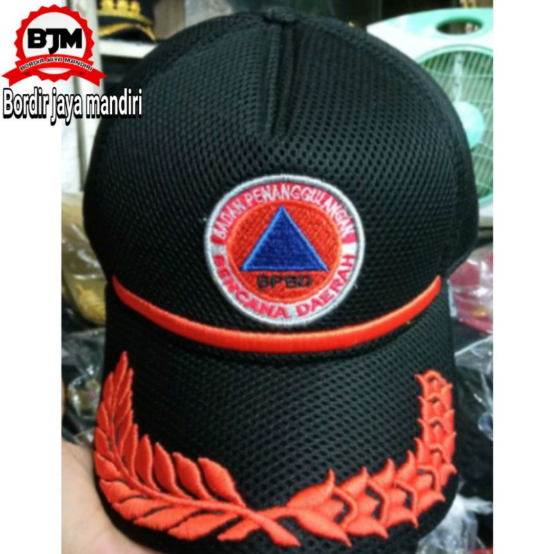 topi BPBD bordir