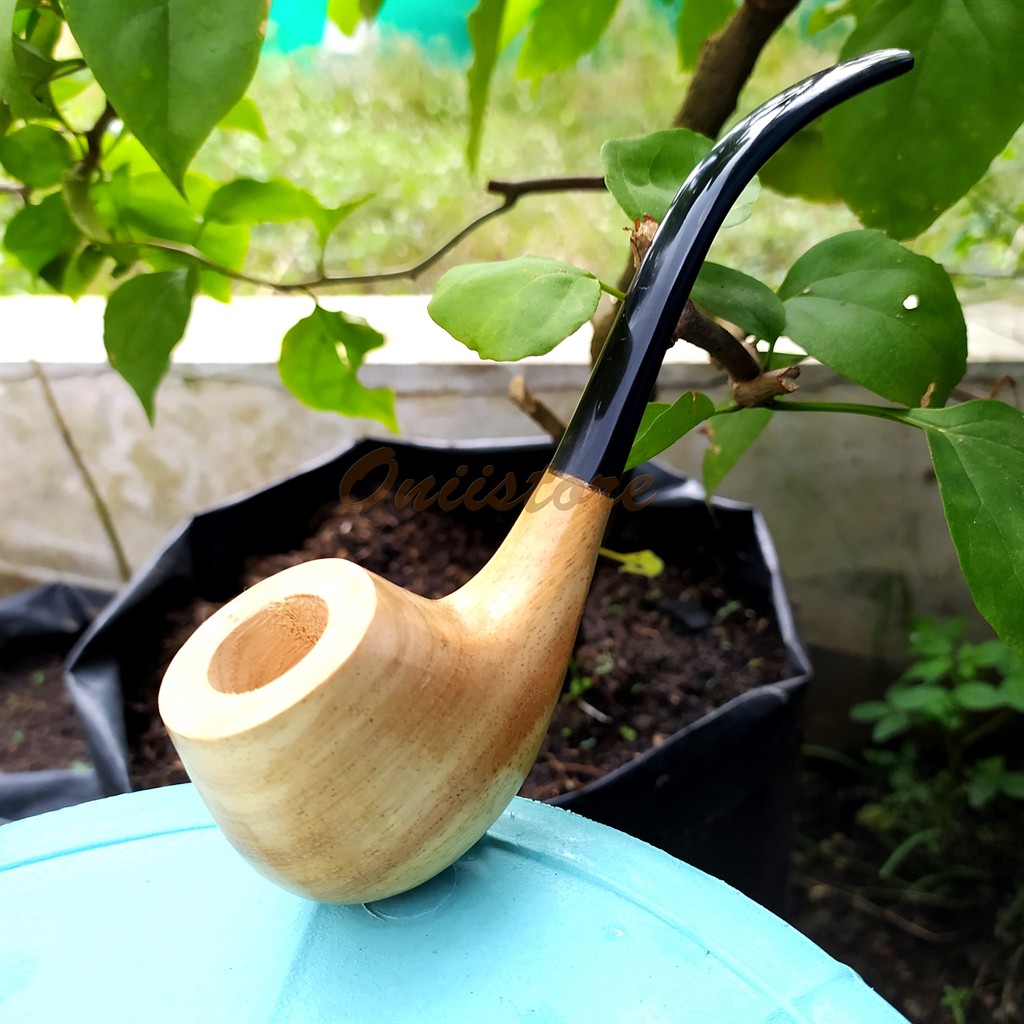 pipa cangklong stem tanduk dan kayu lamtoro cangklong tembakau handmade