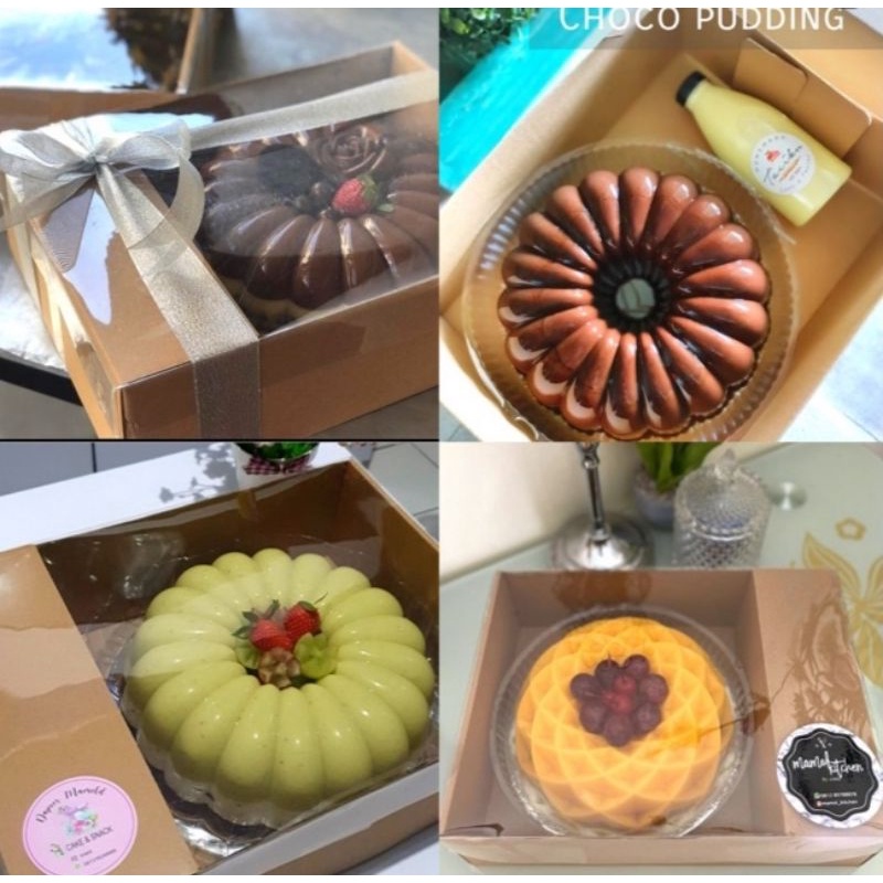 Dus Kraft Puding Sekat Fla isi 5pcs / Dus Kraft Sekat Mika Puding Fla / Dus Sekat Puding dan Botol Fla