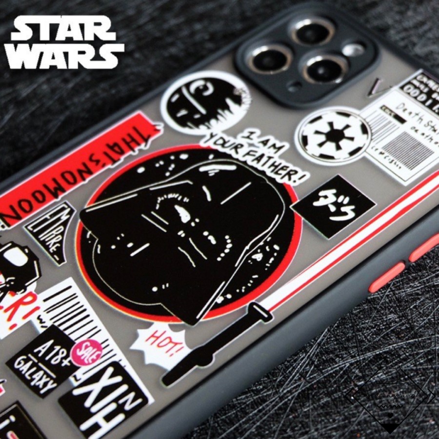 Case iPhone 12 Pro Max Character STAR WARS Hybrid dove candy pelindung kamera