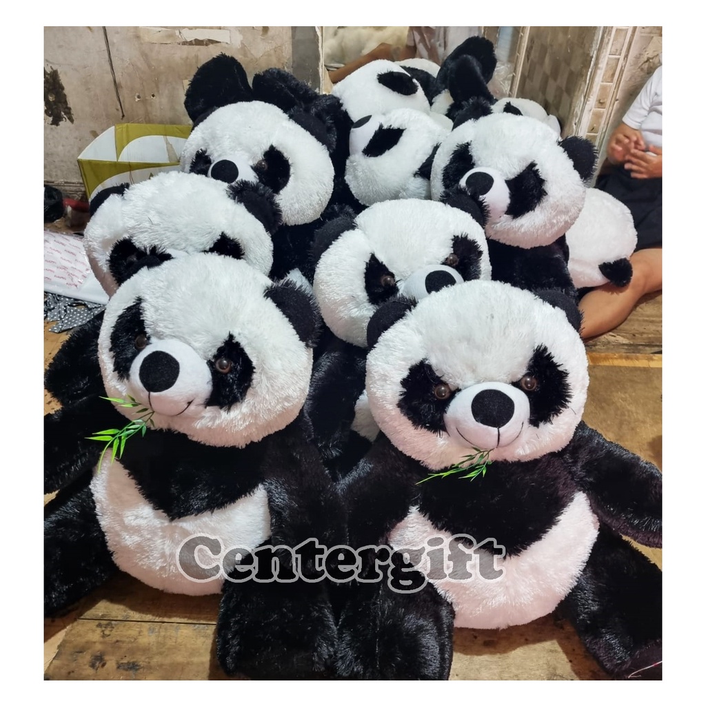 Boneka Panda Jumbo Duduk Beruang Bambu Lucu Ukuran Bigsize