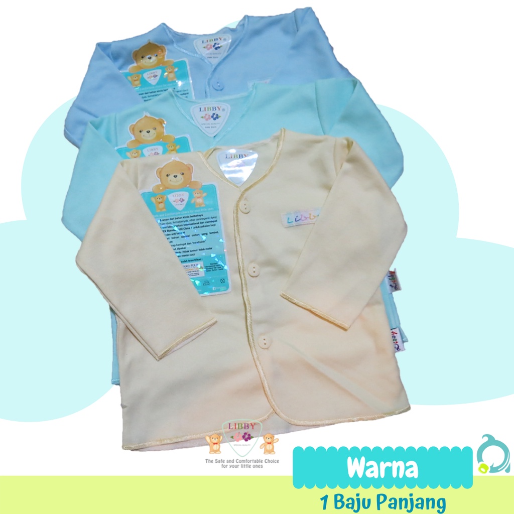 LIBBY Baju Panjang Warna Size Newborn | 3-6 (1 pcs)