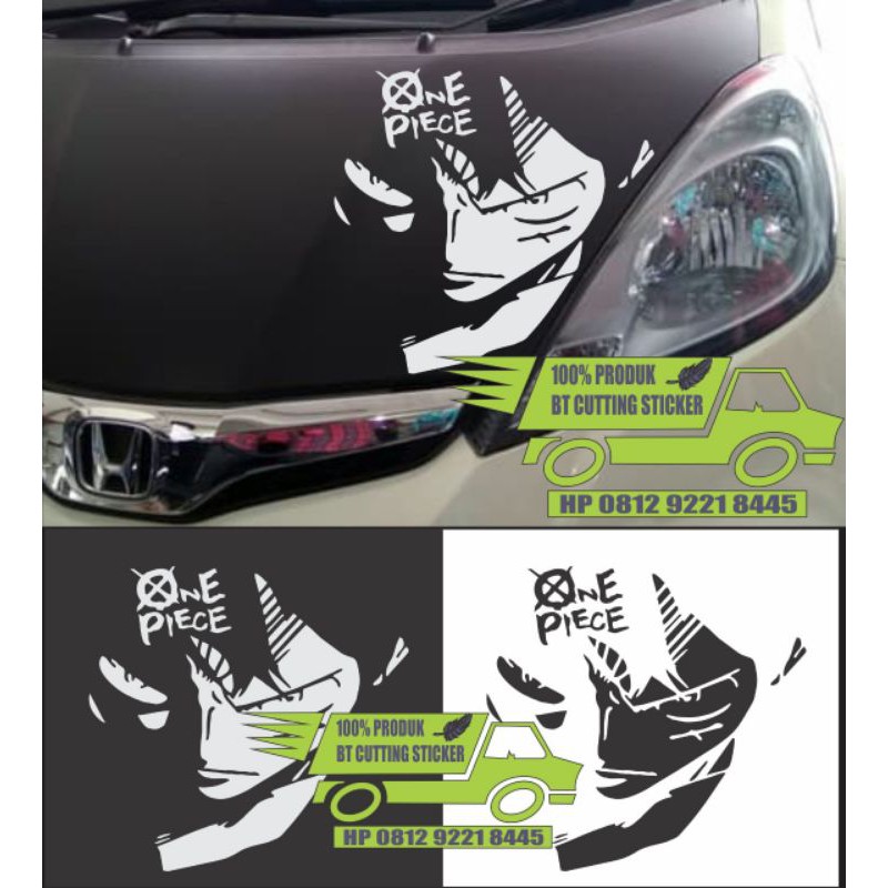 BT sticker mobil stiker bemper mobil stiker one piece lufi stiker mobil honda jazz honda brio ayla