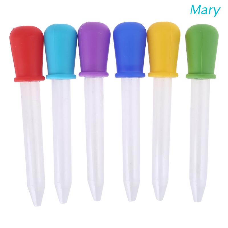 Mary 6pcs / Set Pipet Tetes Silikon 5ml Untuk Membuat Permen / Cairan / Obat Anak