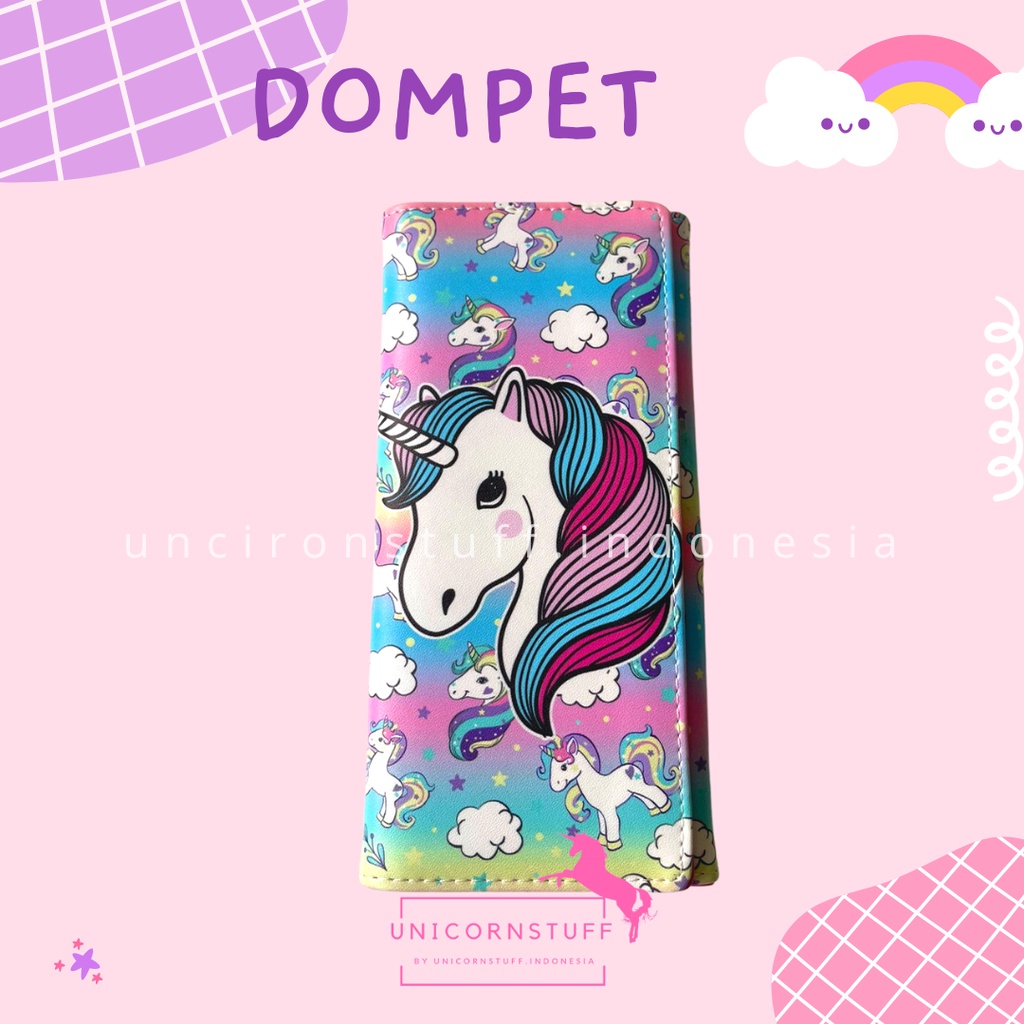 Dompet Panjang Unicorn Anak Kado Hadiah Cewek Perempuan Lucu Karakter