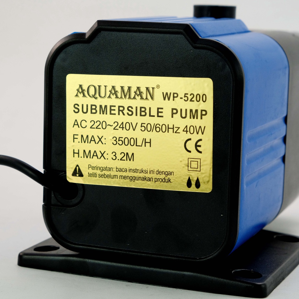 POMPA AIR CELUP AQUARIUM AQUAMAN WP 5200 KOLAM / HIDROPONIK WP-5200