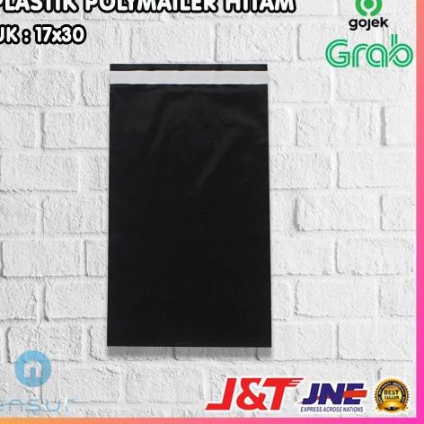 

REAL PICT ! PLASTIK PACKING OLSHOP PE POLYMAILER 17X30 HITAM
