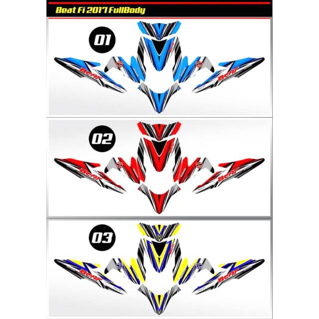 DECAL STRIPING/STICKER BEAT FI 2017 FULLBODY