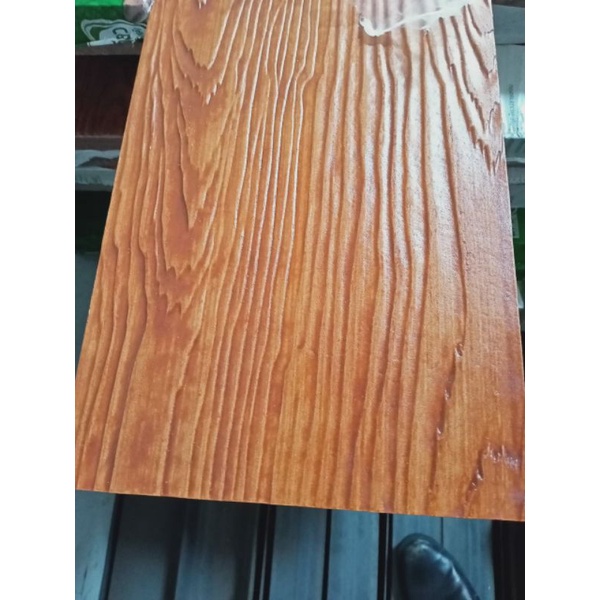 Papan GRC motif kayu pesanan Ibu Lestiana.