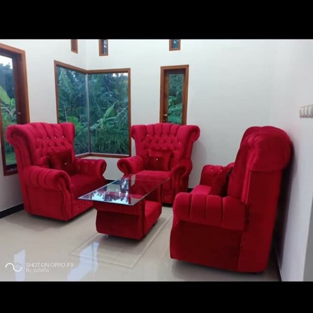 Sofa Raja Kancing Diamond 2 1 1