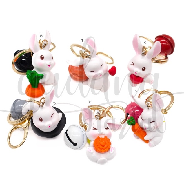 Gantungan Kelinci Gemoy Keychain Rabbit Lucu Unik GH 302195