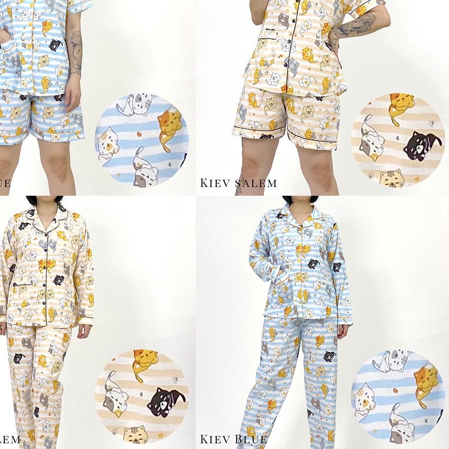 Nyonya Piyama Kiev - KATUN Set Classic Pajamas Wanita L XL XXL XXXL
