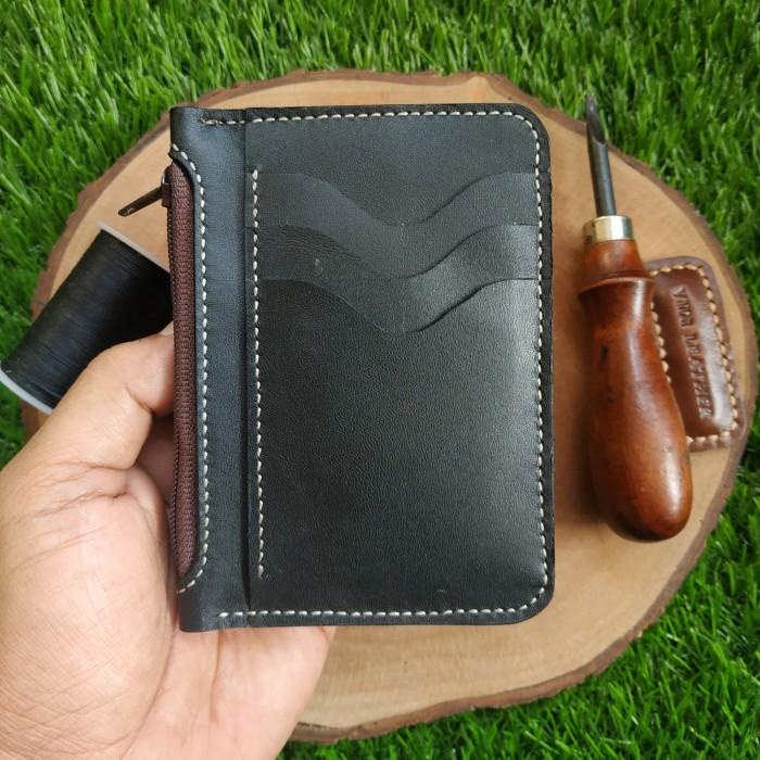 

Slim Wallet Dengan Resleting - Dompet Simpel Resleting Kulit Asli