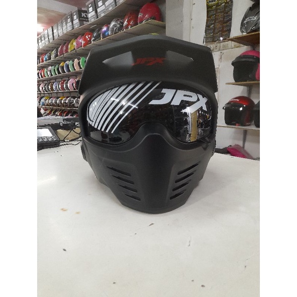 HELM JPX MX 726 HITAM DOP