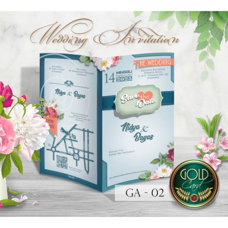 Blanko Undangan Gold GA-02