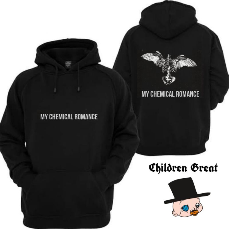 Jaket Hoodie MY CHEMICAL ROMANCE non zipper resleting jacket band katun baby terry cotton fleece / p