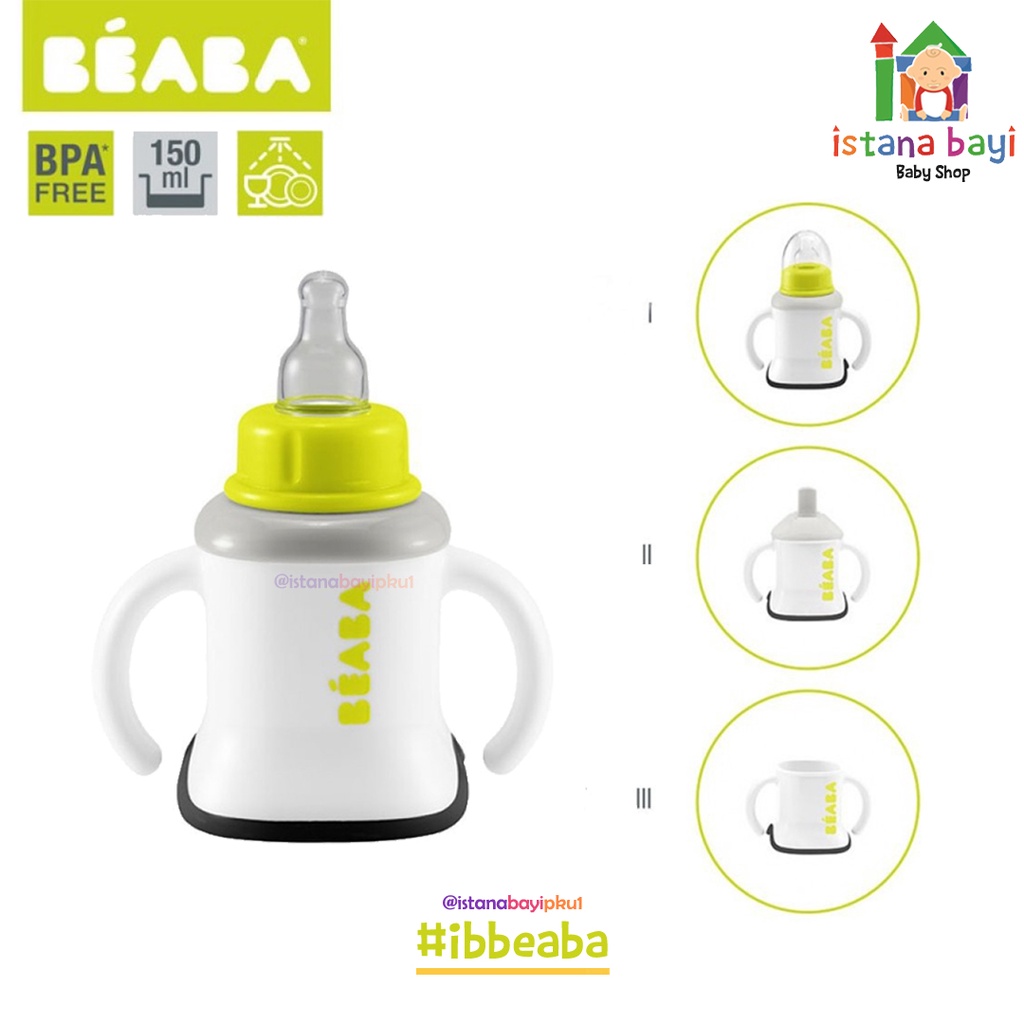 Beaba Baby 3-In-1 Training Cup - Gelas Minum Bayi