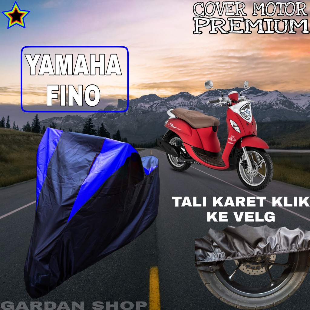 Sarung Motor YAMAHA FINO Hitam BIRU Body Cover Yamaha PREMIUM