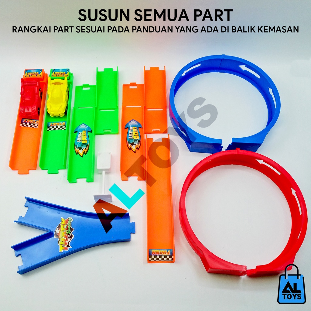 ST2466 Mainan Anak Mobil Track Racing Lintasan Arena Balapan Mobil Set