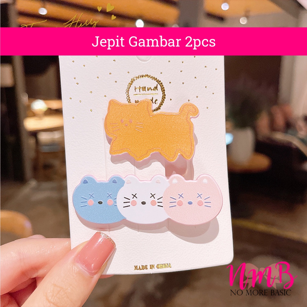 Jepitan Rambut Anak Perempuan Korea Set Jepitan Gambar 1 Set isi 2 pcs Rambut Anak Motif Lucu