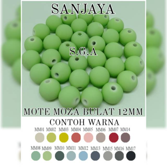 MOTE MOZA / MANIK BULAT / MANIK MOZA DOF / MANIK MOZA BULAT / MOTE MOZA BULAT 12MM