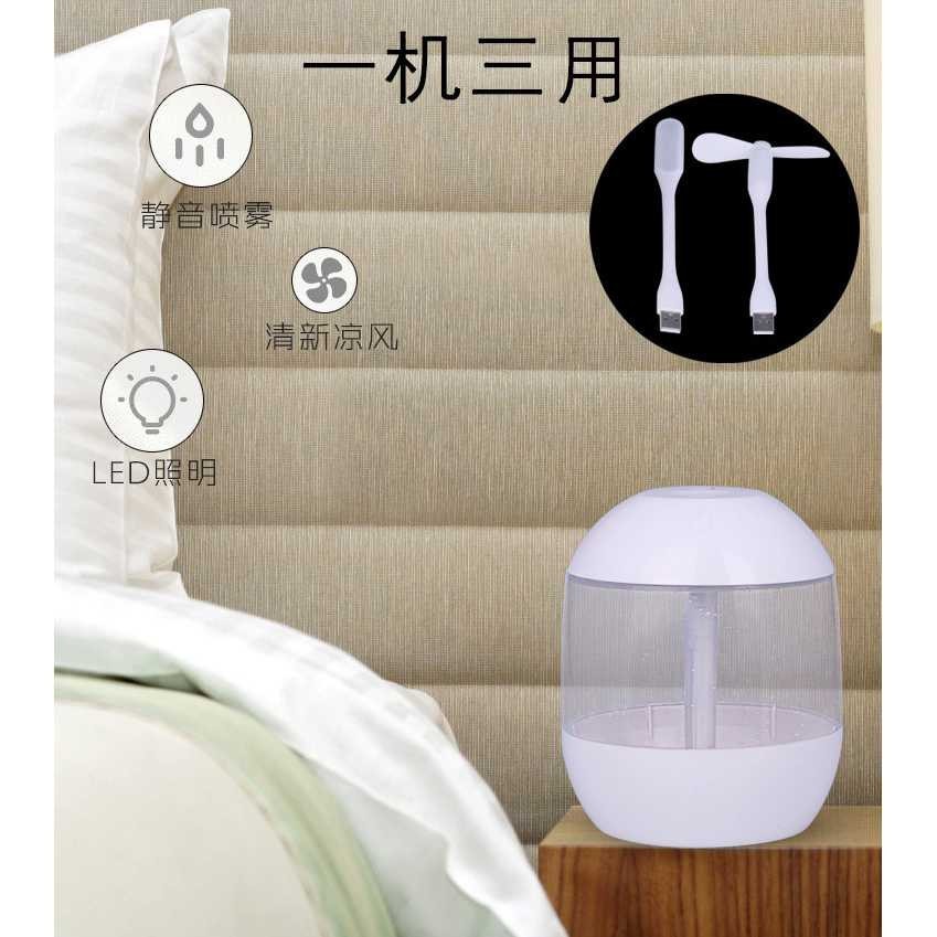 Taffware Air Humidifier + Lampu LED + Kipas USB - HUMI H013