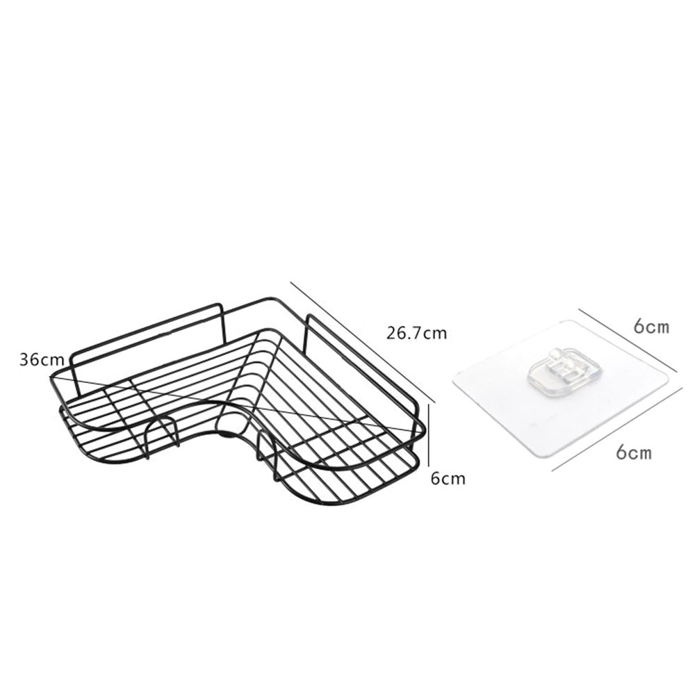 Tempelan Super Kuat Gantungan Serba Lengkap Tempelan Hook Rak Sudut Gantungan Hook Rak Sudut Tempelan Kait Rak Sudut Hook 7x7cm / 6x6cm