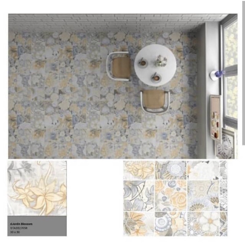 GRANIT LANTAI DJARDIN BLASSOM/ROMAN GRANIT 30X30CM