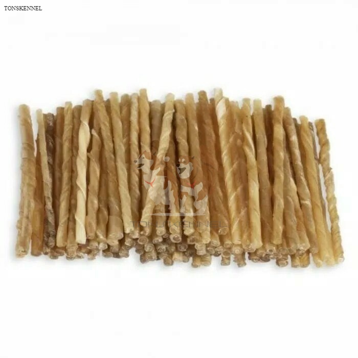 Tulang Gigit Twist Stick PER PCS / Snack Anjing &quot;DOG RAWHIDE&quot; Cemilan Makanan Hewan Dogfood