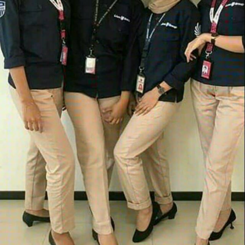 BAGGY PANTS PREMIUM AMERICAN DRILL CELANA PANJANG WANITA M,L,XL,XXL.