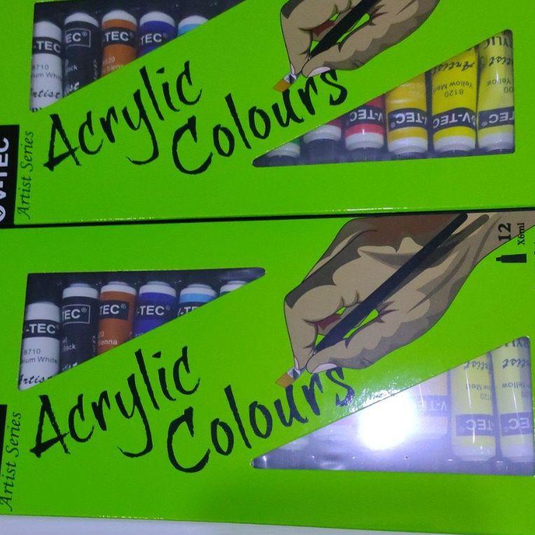 

[SKU : DSQ8Z] Paket Lukis (kanvas 20x20+kuas+palet+cat akrilik)