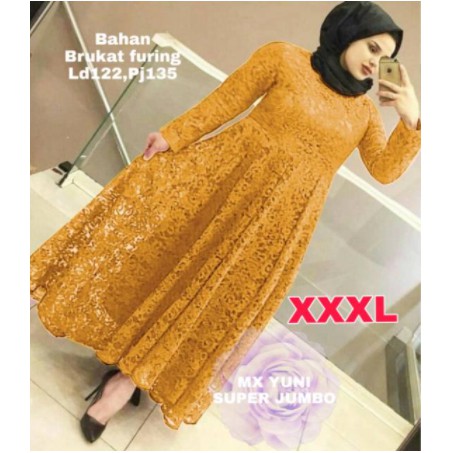 Maxi Yuni Dress Farasya Kondangan Fashion Muslim Remaja Size JUMBO | Dres Maxy Wedding Terbaru