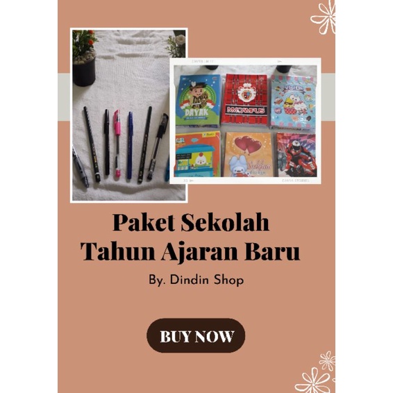 

Paket back to school Buku, Pensil, Pulpen dan Penghapus