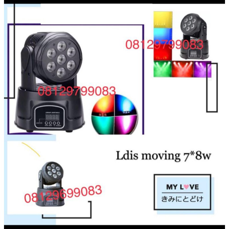 Lampu disco led moving led party disco putar otomatis